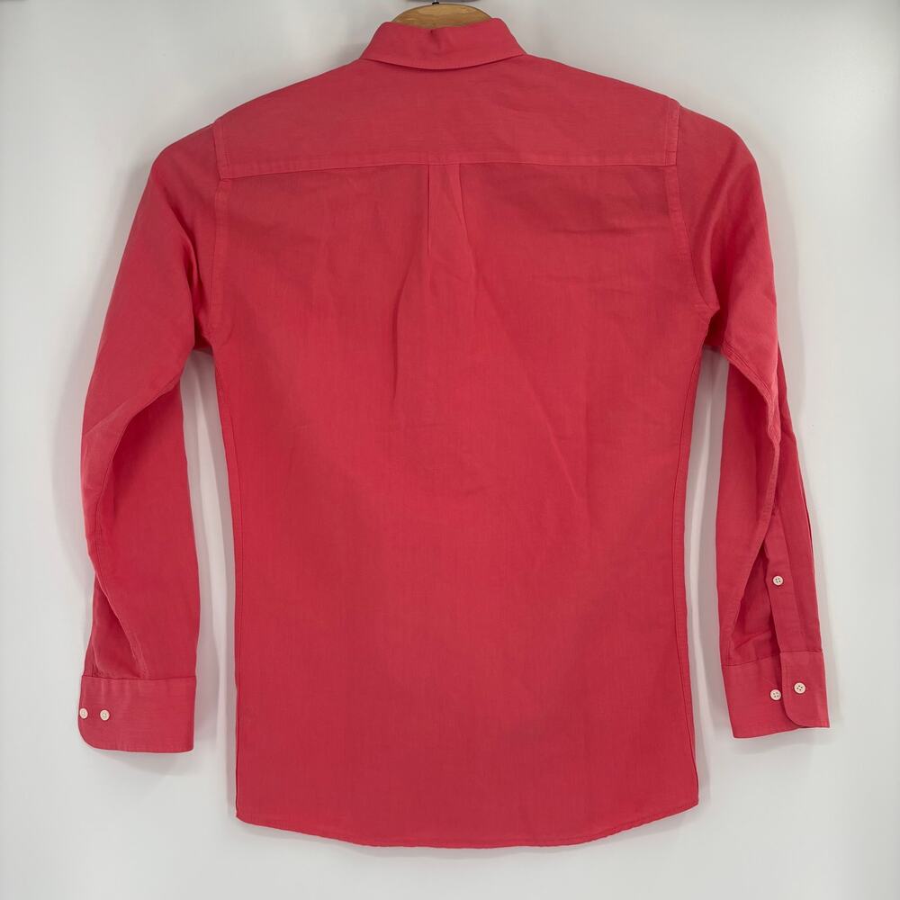 Peter Millar Mens Small Solid Dark Pink Linen Ble… - image 5